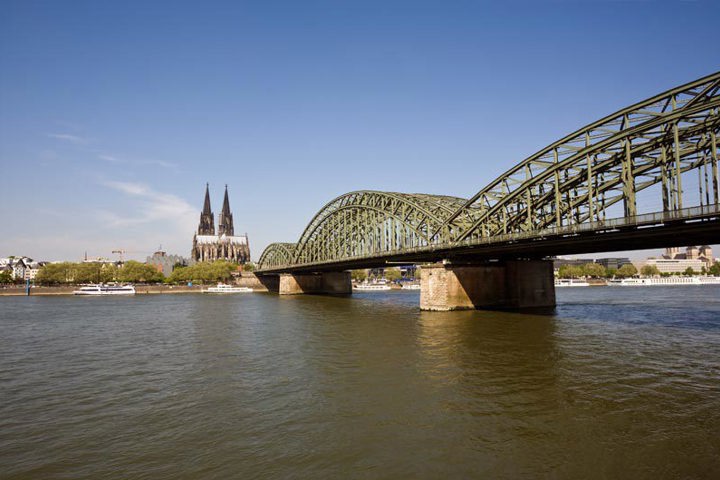 Cologne Cathedral and the Hohenzollern Bridge over the Rhine