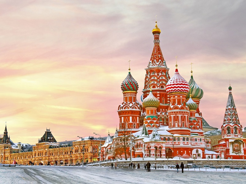New Year in Arctic Circle Tour. Red Square, Moscow