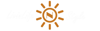 White and orange company logo of Livin' Life N Style