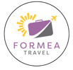 Formea Travel Logo planning the details of your trip, on land or by sea. 