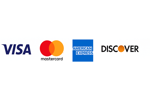 We accept Visa, Mastercard, American Express, and Discover — payments processed securely via Stripe in USD.